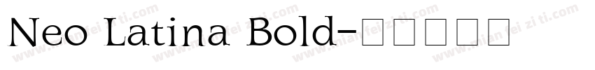 Neo Latina Bold字体转换